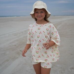 🍒 Indy & Pippa cherry daydreamers matching set NWT size 2T oversized 🍒